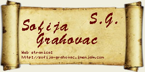 Sofija Grahovac vizit kartica